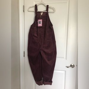 NWT Lucy & Yak maroon corduroy dungarees